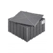 VEVOR Interlocking Drainage Mat, 12” x 12” Modular Interlocking Cushion, 12 Pcs Splicing Drainage Mats, Non-Slip Gray PP Drainage Floor Tile and Shower Mat, for Garage, Garden, Kitchen & Outdoor