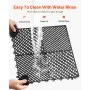 VEVOR Interlocking Drainage Mat, 15.7” x 15.7” Modular Interlocking Cushion Durable PP Material, 24 Pcs Splicing Drainage Mats, Non-Slip Drainage Floor Tile and Shower Mat, for Garage, Garden, Kitchen & Outdoor, Black