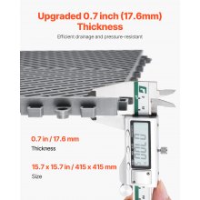 VEVOR Drainage Mat Modular Interlocking Mat 41.5 x 41.5 cm Drainage Floor Tile