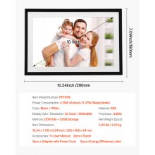 10.1 Inch Digital Picture Frame 32GB IPS Touchscreen 2-Pack Wi-Fi Photo Frames