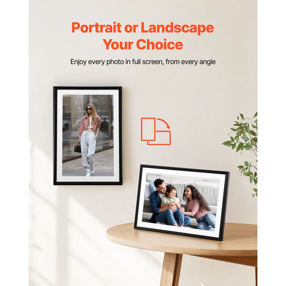 VEVOR 260x180 mm (10 inch) Digital Picture Frame 32GB Touchscreen 2-Pack Wi-Fi Photo Frames