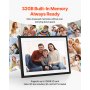 VEVOR 260 mm Digital Picture Frames (2-PK), 1280x800 HD IPS Touch Screen Electronic Photo Frame, 32GB Memory, Auto-Rotate Portrait or Landscape, Share Moments Instantly via App, for Parents Friends