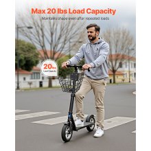 Front Bike Basket Electric Scooter Basket with Fixed Bracket Kids/Adult