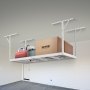 Prateleira de armazenamento de garagem suspensa VEVOR, 36 x 96 polegadas, prateleiras de armazenamento de teto de garagem, prateleiras de aço laminado a frio ajustáveis para serviço pesado para armazenamento de garagem, organização, capacidade de carga de 600 libras, 22''-40'', branco