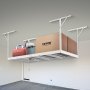 VEVOR Overhead Garageopbevaringsreol, 48x96 tommer Garageloftsopbevaringsreoler, Kraftige justerbare koldvalsede stålreoler til garageopbevaring, organisering, 600 lbs lastekapacitet, 22''-40", hvid