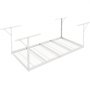 VEVOR Overhead Garageopbevaringsreol, 48x96 tommer Garageloftsopbevaringsreoler, Kraftige justerbare koldvalsede stålreoler til garageopbevaring, organisering, 600 lbs lastekapacitet, 22''-40", hvid