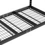 black metal VEVOR overhead garage storage rack with a grid design for enhanced storage efficiency.