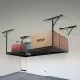 VEVOR overliggende garageopbevaringsstativ, 48x96 tommer garageloftsopbevaringsreoler, kraftige justerbare koldvalsede stålreoler til garageopbevaring, organisation, 600 lbs belastningskapacitet, 22''-40", sort