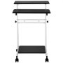 VEVOR Mobile Standing Desk, Rolling Laptop Desk w/ Three Shelves, 34-47in Adjustable Height with Four 360° Rotation Wheels for Home, Office