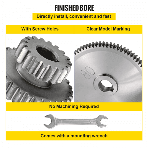 VEVOR Milling Machine Gear 17Pcs GEAR KITS  Mini Lathe Gears  CJ0618 gears Micro Lathe Gears Set Precision Polished Steel Metal for Minilathe Cutting Machine