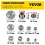 VEVOR 17pcs/Set CJ0618 Lathe Mini Lathe Gears Metal Cutting Machine Gears Lathe Gears Kit Metal Exchange Gear Mini Mill (17pcs)