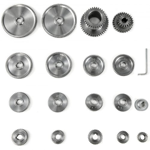 VEVOR Milling Machine Gear 18Pcs GEAR KITS  Mini Lathe Gears  CJ0618 gears Micro Lathe Gears Set Precision Polished Steel Metal for Mini Lathe Lathe Machine and Metal Cutting Machine