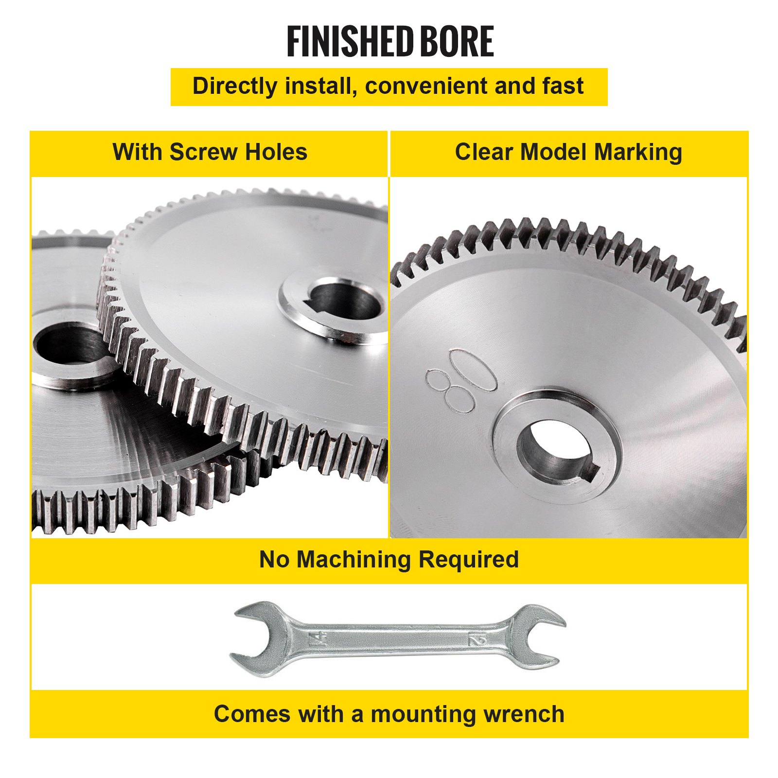 VEVOR 11PCS Metal Lathe Gears, Replacement Gears for Mini Lathes with Lathe Belt