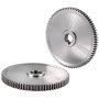 VEVOR mini lathe gears, 80-tooth metal gears shown close-up.
