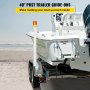 VEVOR Boat Trailer Guide-on, 40", 2PCS Steel Trailer Post Guide on, with LED-Lighted PVC Tube Covers, Mounting Hardware Included, for Ski Boat, Fishing Boat or Sailboat Trailer