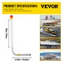 VEVOR Boat Trailer Guide-on, 40", 2PCS Steel Trailer Post Guide on, with LED-Lighted PVC Tube Covers, Mounting Hardware Included, for Ski Boat, Fishing Boat or Sailboat Trailer
