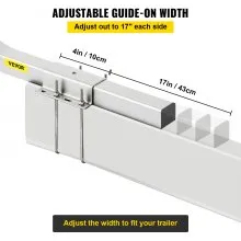 VEVOR Boat Trailer Guide-on, 60\", 2PCS Steel Trailer Post Guide on, with LED-Lighted PVC Tube Covers, Mounting Hardware Included, for Ski Boat, Fishing Boat or Sailboat Trailer