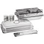 VEVOR Chafing Dish 2 Packs, 9 Quart Stainless Steel Chafer Complete Set, Rectangular Chafers for Catering Buffet Warmer Set with Folding Frame