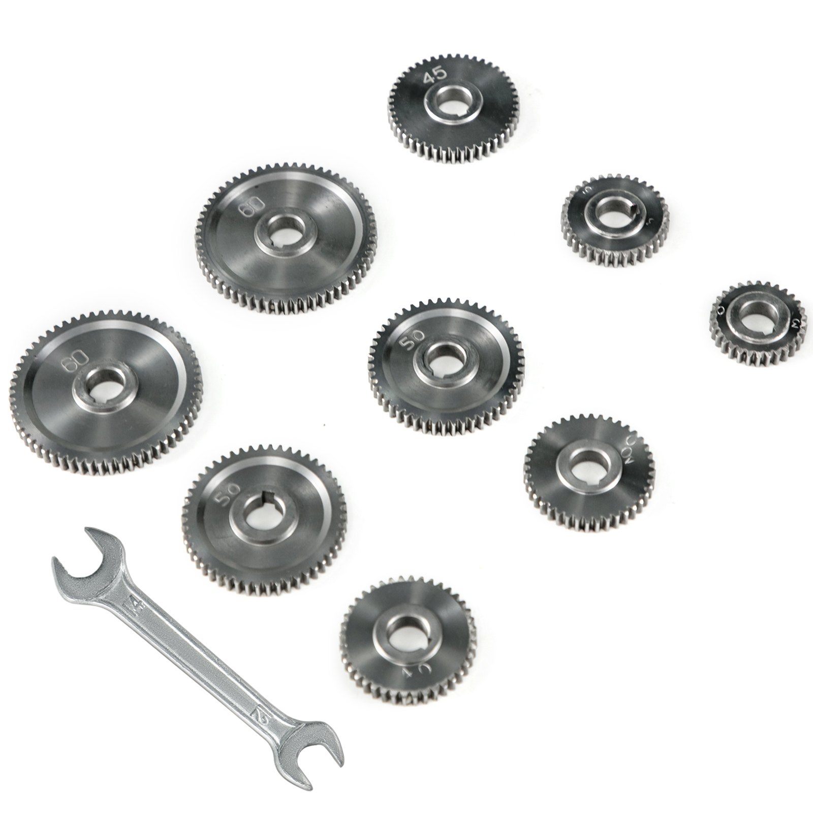 9pcs/set Mini Lathe Gears T30-T60 Metal Gear Mall Lathe Exchange Gear  CJ0618