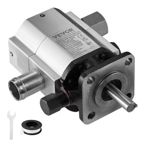 VEVOR Hydraulic Log Splitter Pump, 13GPM, 2 Stage 3000PSI Wood Log Splitter Pump, 1'' Inlet 1/2'' NPT Outlet 3600 RPM Aluminum Hydraulic Gear Pump, for Small Engine Mounting Log Splitters Snowplow