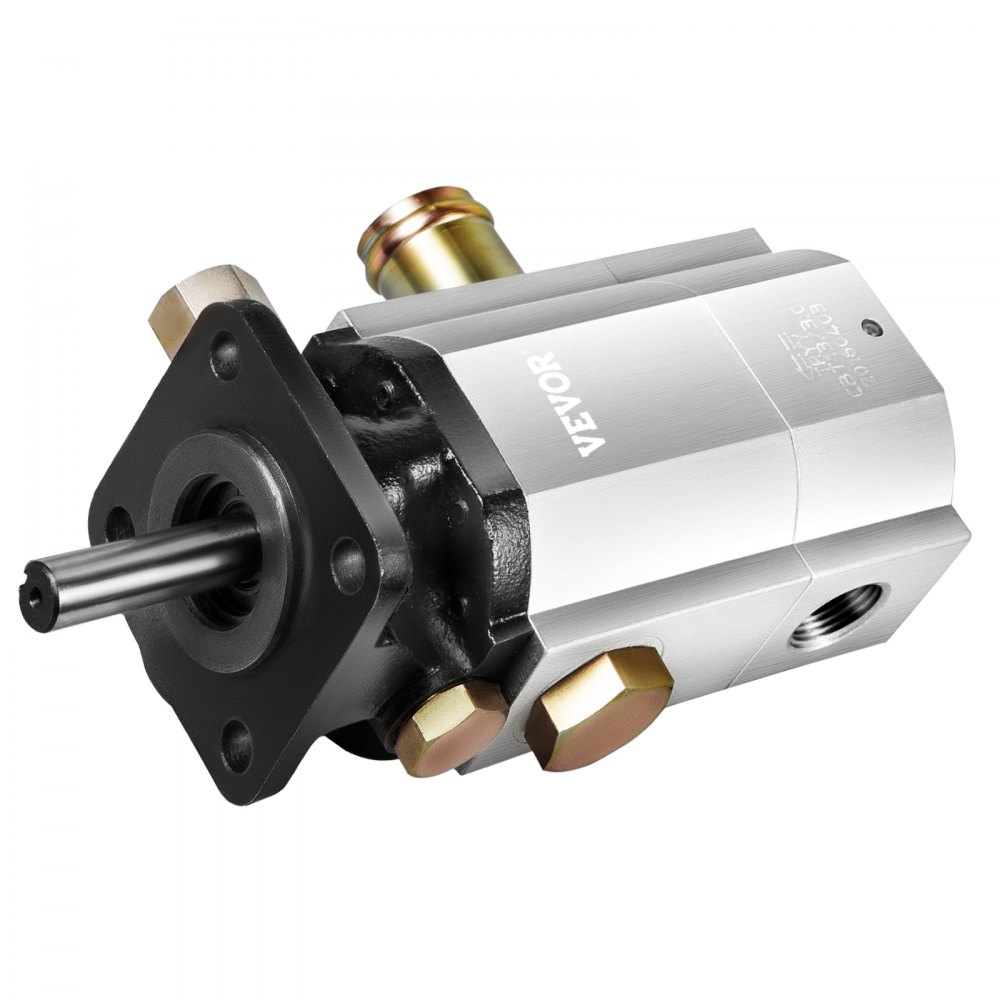 VEVOR Hydraulic Log Splitter Pump, 13GPM, 2 Stage 3000PSI Wood Log Splitter Pump, 1'' Inlet 1/2'' NPT Outlet 3600 RPM Aluminum Hydraulic Gear Pump, for Small Engine Mounting Log Splitters Snowplow