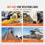 VEVOR hydraulic wood splitter pump installation guide with step-by-step images.