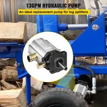 VEVOR Hydraulic Wood Splitter Pump 3000 PSI 2 Stage Log Splitter Pump 13 GPM, Hydraulic Gear Pump 3600 RPM Aluminum Log Splitter Pumps 1/8" Keyed Shaft for Gas Log Splitters/Hydraulic Power Units