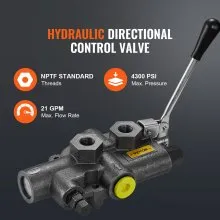 VEVOR Hydraulic Wood Log Splitter Pump Kit, 16 GPM, 2 Stage 4000 PSI Aluminum Hydraulic Gear Pump, with Valve 1'' Inlet 1/2'' NPT Outlet 3600 RPM, for Small Engine Mounting Log Splitters