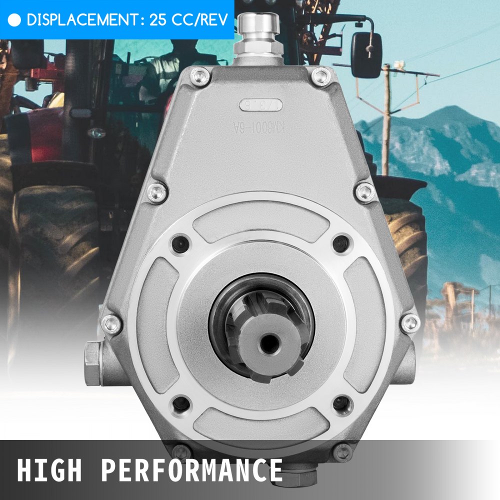 VEVOR PTO Pump 250 Bar Hydraulic PTO Pump 540rpm PTO Pumps with Gearbox Tractor Hydraulic Gear Pumps Tractor Gear Hydraulic Pumps with PTO Long Driver Shaft with Displacement 25ccm 53L for Tractor