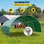 VEVOR Livestock Shelter, 9.9'x 10'x 5.5' Corral Shelter, Steel Metal Corral Panel Shelter,  Waterproof Corral Panels for Horses and Other Livestock, Animal Shelter with PVC Cover and Galvanized pipe