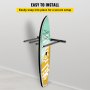 Vevor Vertical Surfboard Rack Paddle Board Storage Rack W/ 4 Rods Sup Wall Rack