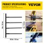 VEVOR Vertical Surfboard Rack, 4 Rods Paddle Board Storage Rack, 31" Paddle Board Storage, 8 Protective Cases Paddle Board Wall Rack, Surfboard Rack for Wall with Steel Structure, Sup Rack w/ Mat
