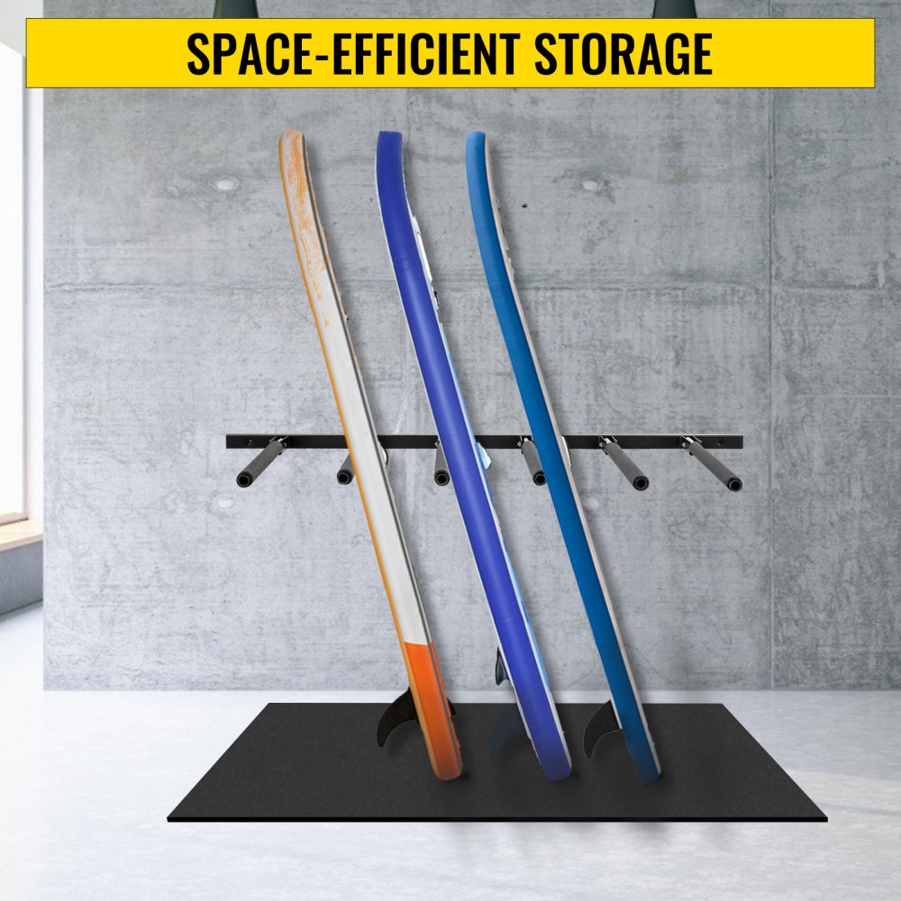 VEVOR Vertical Surfboard Rack, 6 Rods Paddle Board Storage Rack, 45 Paddle  Board Storage, 10 Protective