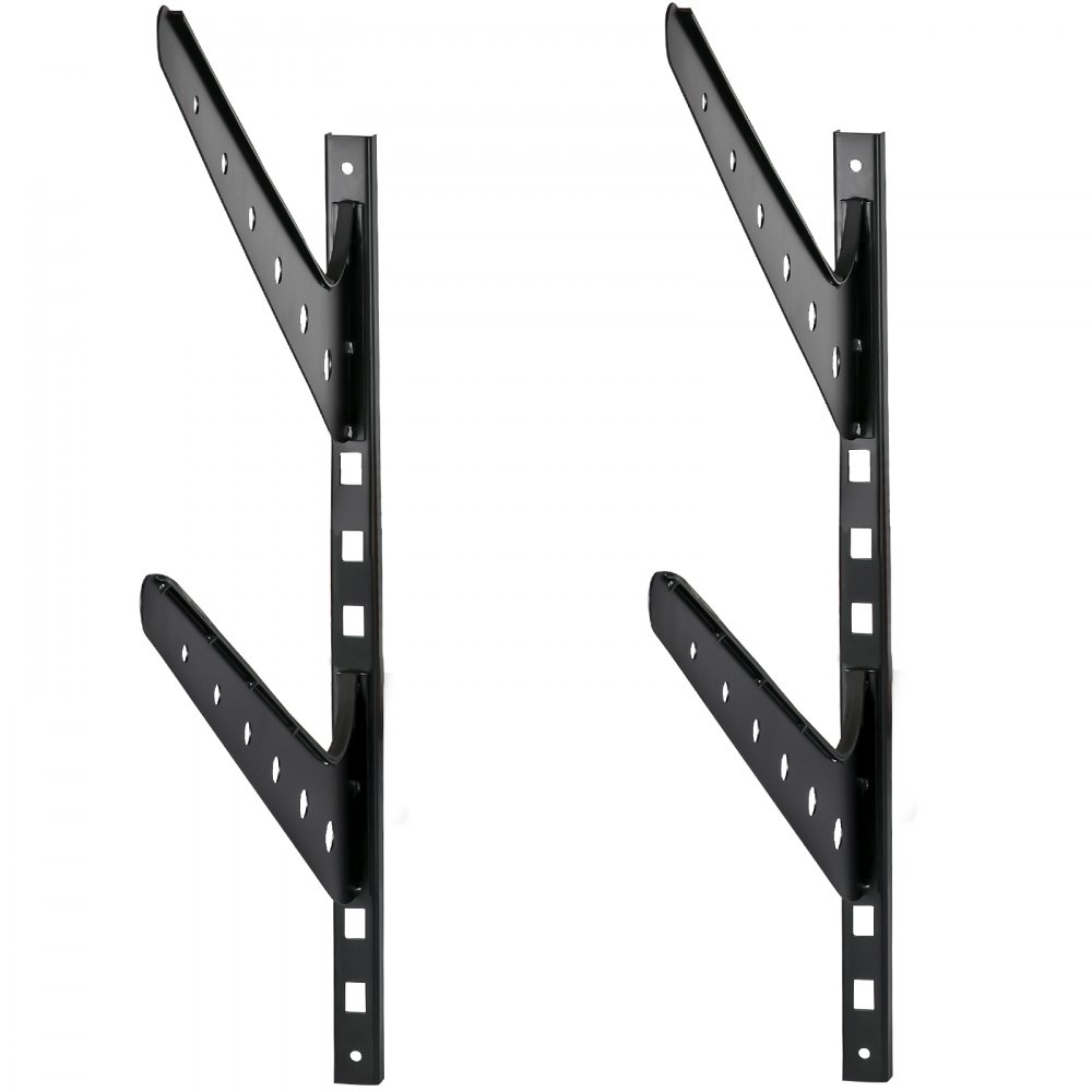 VEVOR Estante para tablas de surf, estante para tablas de wakeboard de 2 niveles, estante para tablas de surf con capacidad de 50 libras para pared, soporte de pared para tablas de surf con capacidad para 2 tablas, estante de pared ajustable para tablas de surf con estructura de acero, soporte horizontal para tablas de surf