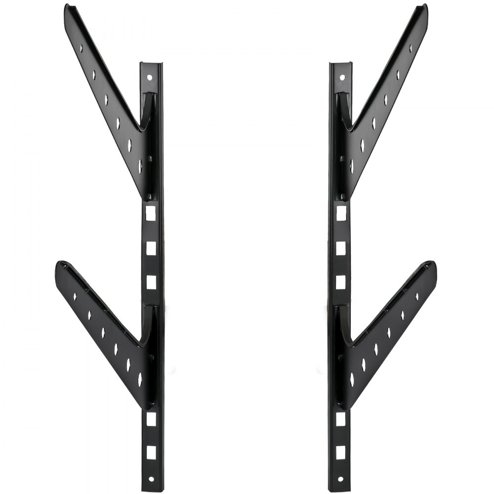 VEVOR Estante para tablas de surf, estante para tablas de wakeboard de 2 niveles, estante para tablas de surf con capacidad de 50 libras para pared, soporte de pared para tablas de surf con capacidad para 2 tablas, estante de pared ajustable para tablas de surf con estructura de acero, soporte horizontal para tablas de surf