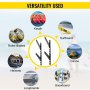 VEVOR Estante para tablas de surf, estante para tablas de wakeboard de 2 niveles, estante para tablas de surf con capacidad de 50 libras para pared, soporte de pared para tablas de surf con capacidad para 2 tablas, estante de pared ajustable para tablas de surf con estructura de acero, soporte horizontal para tablas de surf
