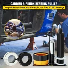 VEVOR Carrier & Pinion Bearing Puller, Compatible with Dana 30,40,50,60,70, 80, Ford 10.25" Bearings, Pinion Puller Tool with 3 Clamshells, 45# Steel Clamshell Bearing Puller for Auto Repair