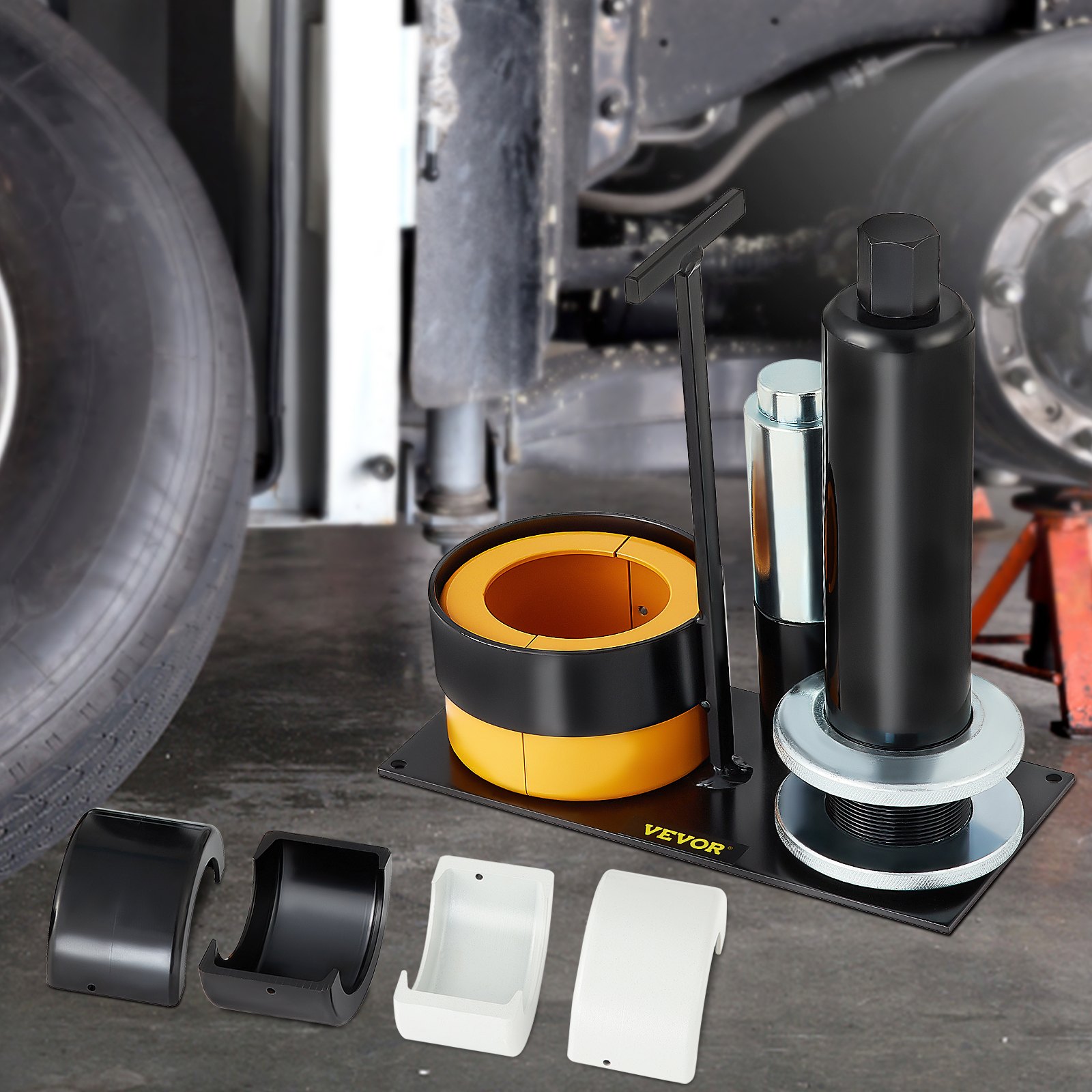 VEVOR Carrier & Pinion Bearing Puller, Compatible with Dana 30,40,50,60,70, 80, Ford 10.25\" Bearings, Pinion Puller Tool with 3 Clamshells, 45# Steel Clamshell Bearing Puller for Auto Repair