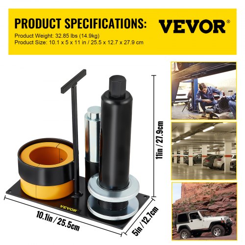 VEVOR Carrier & Pinion Bearing Puller, Compatible with Dana 30, 40, 60, 70, Ford 9" Bearings, Pinion Puller Tool with 2 Clamshells, 45# Steel Clamshell Carrier Bearing Puller for Auto Repair