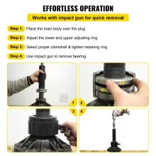 VEVOR Carrier & Pinion Bearing Puller, Compatible with Dana 30, 40, 60, 70, Ford 9\" Bearings, Pinion Puller Tool with 2 Clamshells, 45# Steel Clamshell Carrier Bearing Puller for Auto Repair