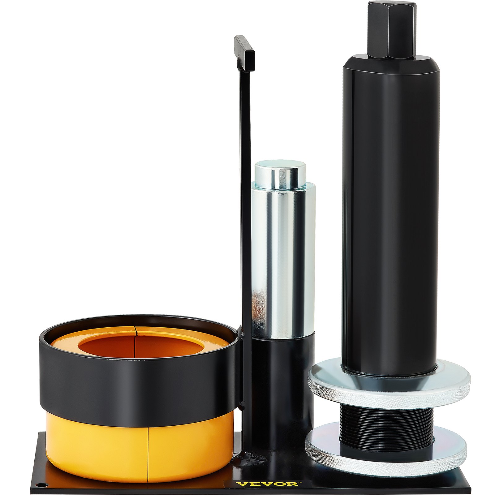 VEVOR pinion bearing puller with metal components and a yellow ring on black base.