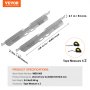 VEVOR Wheel Alignment Tool, 2-Pack Toe Alignment Toe Plates, Stainless Steel Wheel Alignment Tool Plate, Toe Angle Accurate Measurement, Includes 2 Measuring Tapes & Conversion Chart
