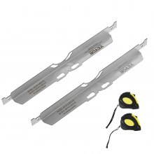 VEVOR Wheel Alignment Tool, 2-Pack Toe Alignment Toe Plates, Stainless Steel Wheel Alignment Tool Plate, Toe Angle Accurate Measurement, Includes 2 Measuring Tapes & Conversion Chart