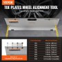 VEVOR Wheel Alignment Tool, 2-Pack Alignment Tool Toe Plates, Stainless Steel Toe Angle Measurement Tool Plate, 4 Alignment Rods and Magnetic Slots, Includes Measuring Tapes & Conversion Chart