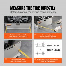 VEVOR Wheel Alignment Tool Toe Plates Accurate Measure Tape And Conversion Chart