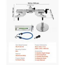 VEVOR Wheel Clamp & Magnetic Adapter, 2 PCS Aluminum Alloy Wheel Alignment Tool for Precise Camber Gauge, Fits 11-25 Inch Rims, Universal Magnetic Gauge Tire Repair Tool for Car Truck SUV Motorcycle