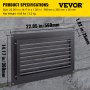 VEVOR Crawl Space Flood Vent, 12" Height x 20" Width Foundation Flood Vent, to Reduce Foundation Damage and Flood Risk, Black, Wall Mounted Flood Vent,for Crawl Spaces,Garages & Full Height Enclosures
