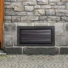 VEVOR Crawl Space Flood Vent, 12" Height x 20" Width Foundation Flood Vent, to Reduce Foundation Damage and Flood Risk, Black, Wall Mounted Flood Vent,for Crawl Spaces,Garages & Full Height Enclosures