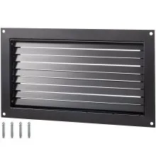 VEVOR Crawl Space Flood Vent, 12" Height x 20" Width Foundation Flood Vent, to Reduce Foundation Damage and Flood Risk, Black, Wall Mounted Flood Vent,for Crawl Spaces,Garages & Full Height Enclosures