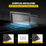 VEVOR Crawl Space Flood Vent Foundation Flood Vent 16" Höjd x32" Bredd Väggventil